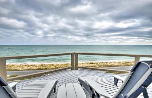Flagler Beach Casa | Chic Home: Ocean Views, Hot Tub & Game Room!