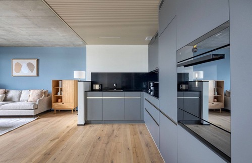 Seebach Apartamento | Chic Oerlikon 1BR w/ Storage & W/D, nr Market & Tram, by Blueground