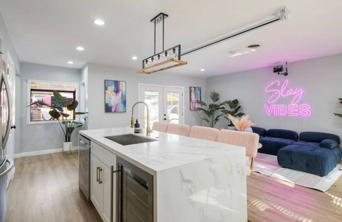 South of Conant Casa | Chic pool home + 6 mi to beach + sleeps 10