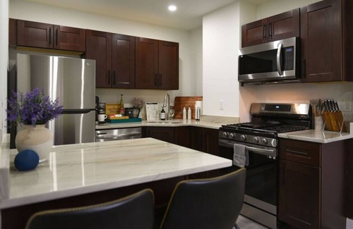 Lower Lawrenceville Casa | Chic Stay: King Bed, Pet-Friendly, Prime Location