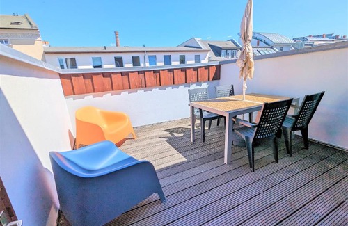 Rostock Apartamento | City Apartment "Hans Seat" Rostock mit Rooftop-Terrasse