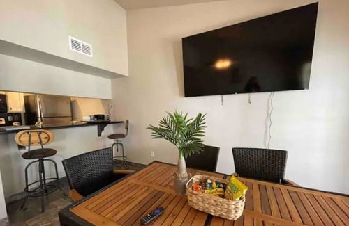 South Padre Island Cabaña | Close to Beach, Private Jacuzzi, BBQ, 70” TV