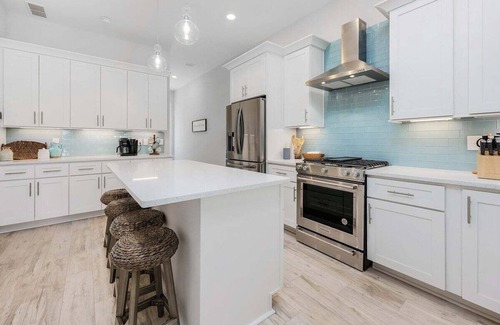Dune Allen Beach Casa | Coastal chic w/ Golf Cart & 3 bikes! Steps to the beach & pool! Pet friendly!