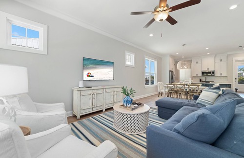Orange Beach Casa | Coastal Luxury Beach Escape with Plenty of Room! Pool and Golf Nearby