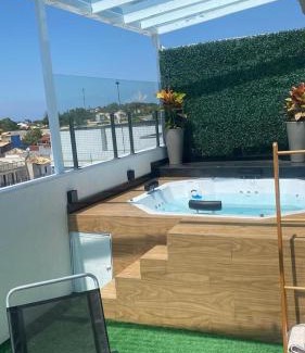 Costazul Apartamento | Cobertura com Jacuzzi e Área Gourmet em Costazul