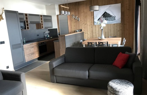 Les Saisies Apartamento | Center Station Apart T4 moderno nuevo, terraza sur, espléndida vista, 8 personas