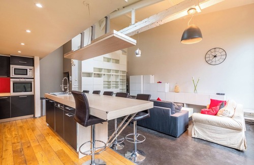 Lille-Moulins Apartamento | Cómodo loft auténtico Lille intramural