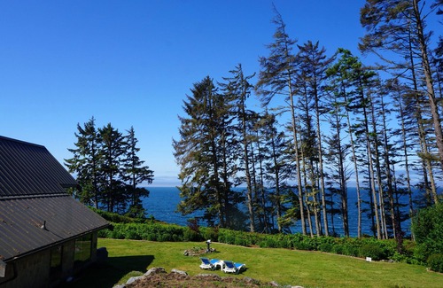 Otter Point Cabaña | Casa de lujo frente al mar con playas privadas, senderos y jardines