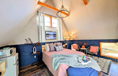 Newport Otro | Copper Tiny A Frame on Glamping Goat Farm Sleeps up to 4