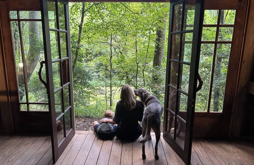 Zirconia Cabina | Corn Crib- 38 acres- hiking, mountain biking, waterfall