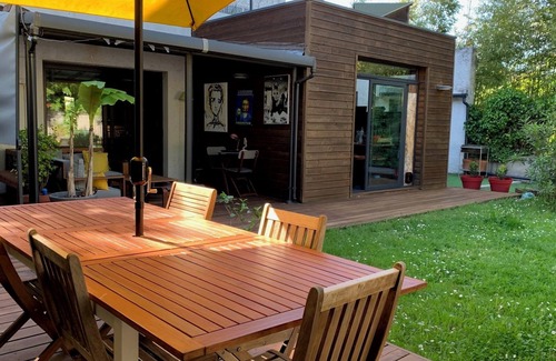 Cauderan Condominio | Cosy two bedrooms appartement with private garden! Pétanque, Bbq and chill!