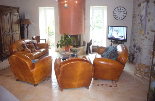 Chateau-Gontier Casa | Cabaña 5 personas con piscina y posibilidad de albergue para 4 personas y sala de recepción