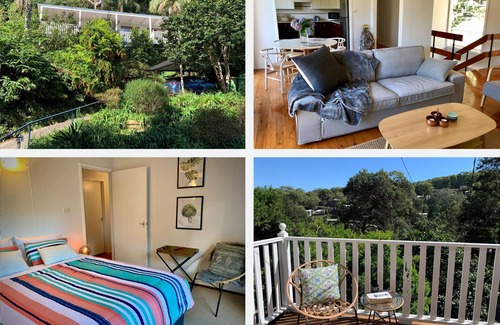 North Avoca Casa | Cabaña cerca de la playa de surf con jardín privado y vistas al monte