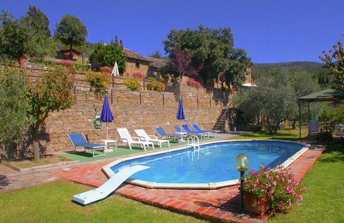 Cortona Cabaña | Casa en Cortona con piscina y vistas