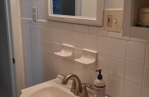 Bradley Beach Casa | COTTAGE IS ONE BLOCK TO BEACH W/ PRIVATE BACK YARD. WIFI & OUTSIDE SHOWER.
