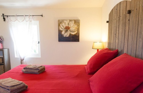 Mazan Cabaña | Les Dentelles-Gîte-Baño en la habitacion-Estándar-Vista a la Montana