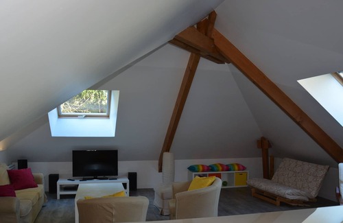 Fontaine-sur-Ay Casa | Casa-Confortable-Habitación con desagüe-Vista al Jardín