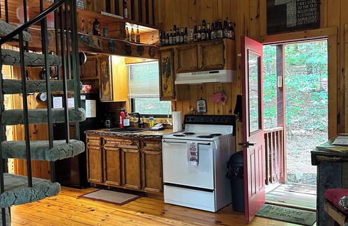Blairsville Cabina | Cozy 2-bedroom cabin in awesome Blairsville with ac and wifi.