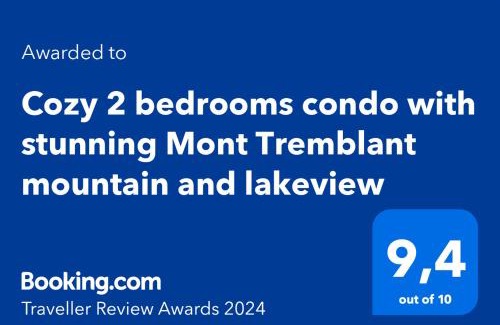 Mont-Tremblant Apartamento | Cozy 2 bedrooms condo with stunning Mont Tremblant mountain and lakeview