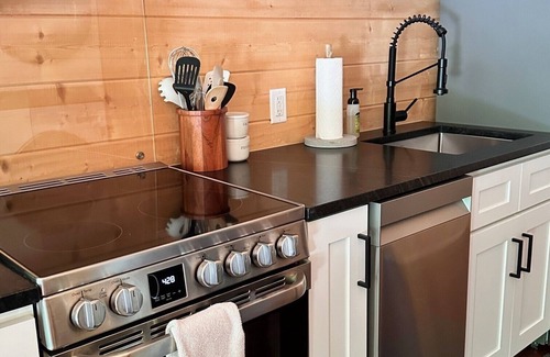 Brevard Cabina | Cozy cabin in charming Brevard with spa-like bath