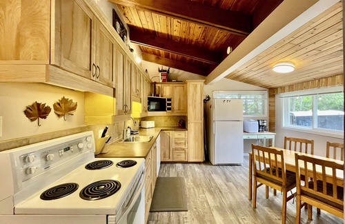 Swansea Point Cabina | Cozy cabin w/ Trailer, Sleeps 6 - 10 guests, Walking Distance to Beach, Hot Tub!