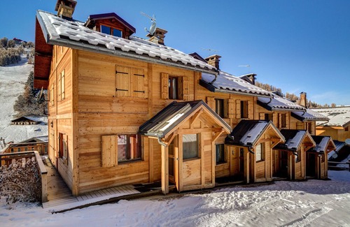 Plagne 1800 Chalet De Esquí | Chalet cómodo en el centro - 10 pers, se admiten mascotas, WiFi gratis