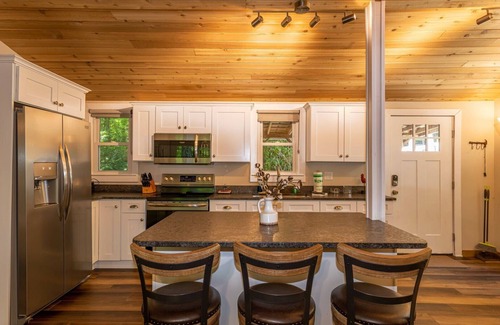 Boone Casa | Cozy Cottage - Located on App Ski Mtn Lower level game room, Firepit