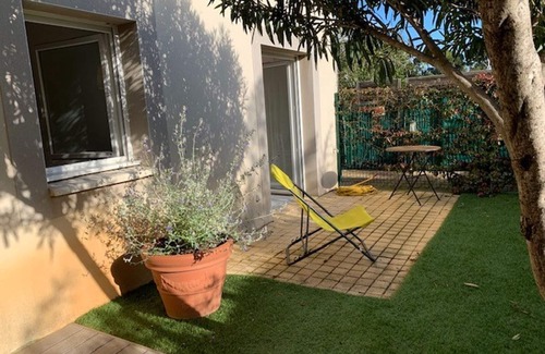 Bouzigues Apartamento | Playa y tranquilidad: Apartamento en jardín, 2 CLAVES, Bouzigues