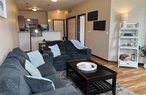 Ankeny Apartamento | Cozy Haven in Ankeny: Stylish, Delightful, Comfy!