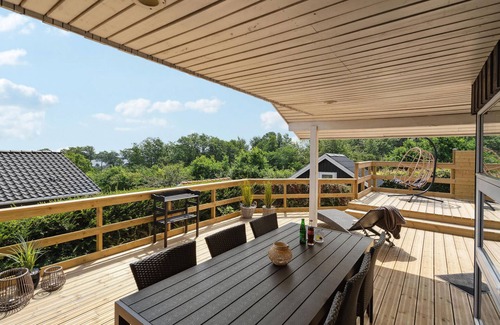 Bjert Casa | Acogedora casa en Bjert con sauna