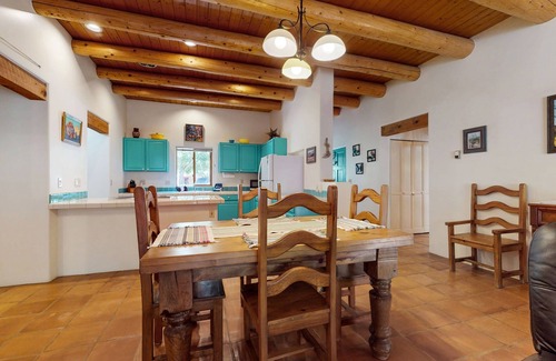 Taos Casa | Cozy home w/ patio & large yard, internet, W/D - Ski area nearby - dogs OK