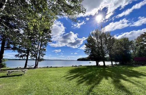 Burnham Casa | Cozy Lakefront Cabin with Porch, Firepit, Kayaks & Sandy Beach Access in Burnham, Maine