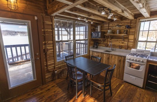 Cassopolis Cabina | Cozy Lakeside Log Cabin on Stone Lake w/ 50 Wooded Acres & Trails.