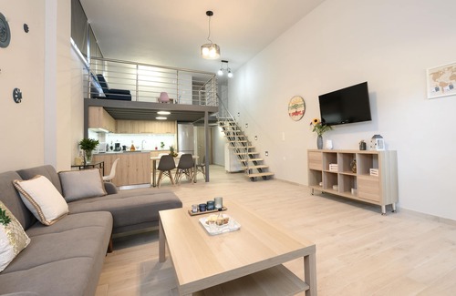 Kokkini Chani Casa | Cozy lofthouse - 3 min from the beach!