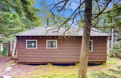 Northport Cabina | Cozy Log Cabin with Deck & Picnic Table & Gorgeous Views