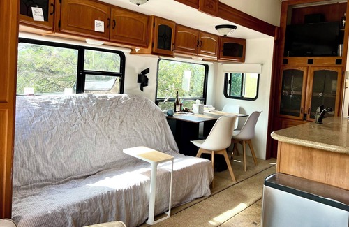 Baca Grande Casa | Cozy, private, big 1 bedroom RV. Walk to Crestone Ziggurat