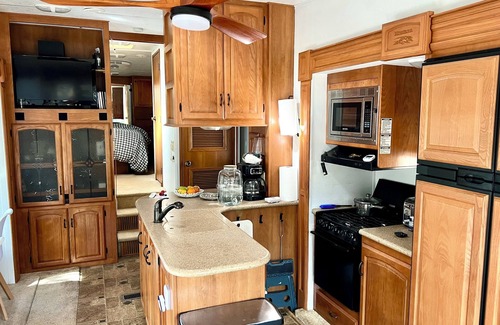 Baca Grande Casa | Cozy, private, big 1 bedroom RV. Walk to Crestone Ziggurat