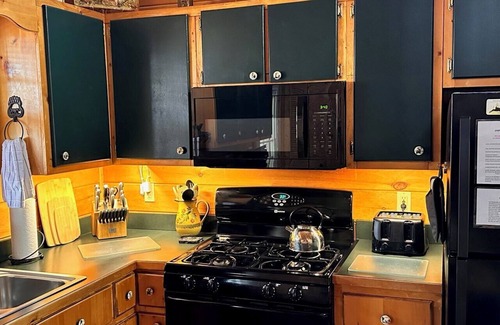 Blairsville Cabina | Romantic, Cozy Cabin for 2 Private Hot tub, gas fireplace, wooded, king log bed