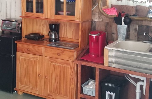 Antlers Apartamento | Cozy studio pet friendly cabin- private lake - fishing & swim - Cowgirl Cabin