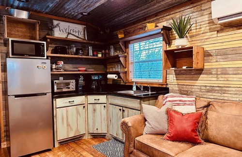 Ringold Cabina | Cozy tiny cabin, kitchenette, private pond for fishing, near lake