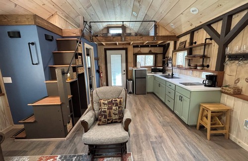 Brevard Cabina | Cozy tiny cabin with Loft 10 minutes from DuPont State Park