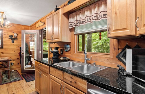 Robbinsville Cabina | Creekfront Cabin w/ Hot Tub! Motorcycle Friendly!