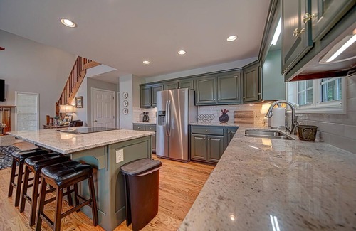 Hayesville Casa | Creekfront Hayesville retreat w/ wrap-around porch and views!