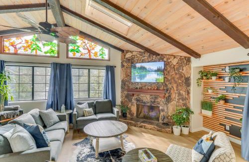 Crestline Casa | Crestline Home with Private Hot Tub Steps to Lake!