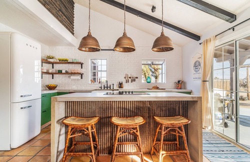 Pioneertown Casa | Curated Wild West Cabin w Private Saloon, Hot tub/Pool, Downtown Pioneertown!
