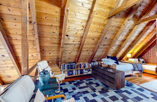 Sky Valley Casa | Cute cabin with private hot tub, lake/beach access, firepit, & outdoor area