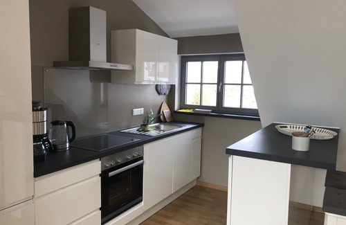 Lausnitz Apartamento | Helle Dachgeschoßwohnung mit Kamin