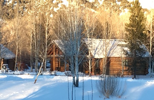 Rigby Cabina | Tranquilo y tranquilo 2Q Log Cabin w 3/4 baño y cocina