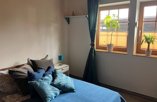 Insel Poel Apartamento | Deine Auszeit an den Salzwiesen im Fachwerkhaus mit Gemeinsamer Küche & Eingang