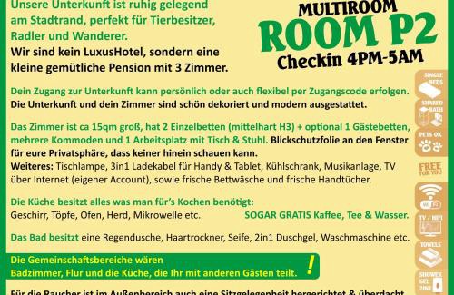Creglingen Casa | Deine Pension, Multi Room P2, 2-3 beds, 15qm, Check-in 4PM till 5AM